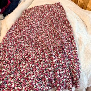 Banana Republic Pink Floral Maxi Skirt